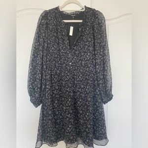 Madewell Black Dress Size L dress with elastic waist.